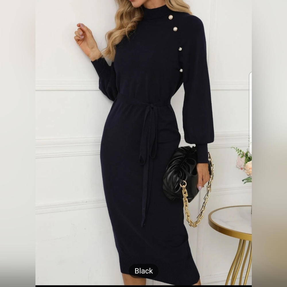 🎀NWOT Black Bodycon Maxi Dress. Size: M(6). Color:Black.🍂